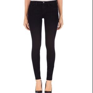 J Brand Mid Rise Shadow Skinny Jeans Black 28